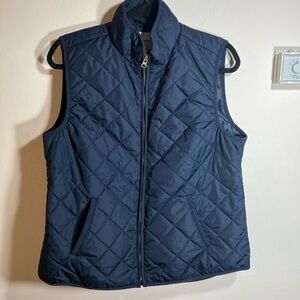 Old Navy Navy Quilted Vest Large Petite